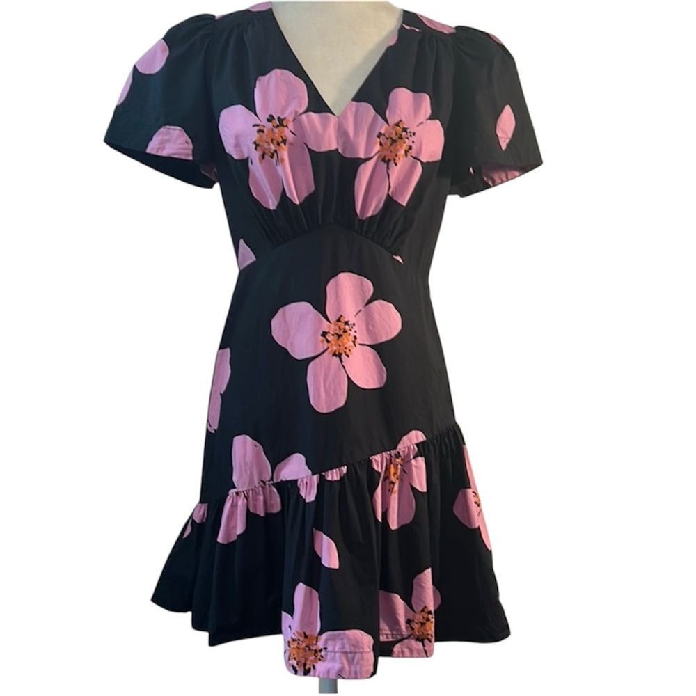Kate Spade Black and Pink Floral Dress